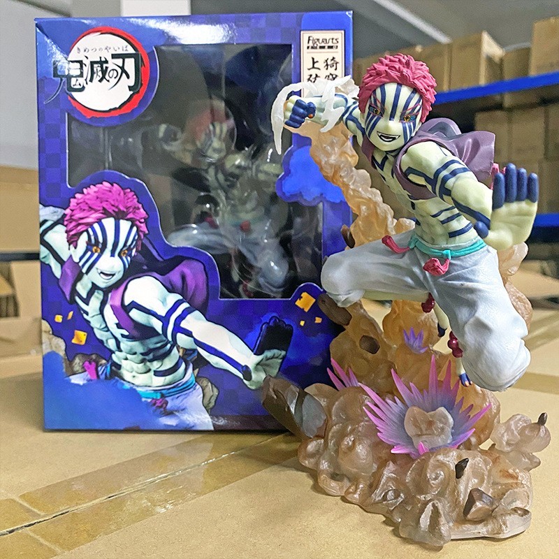 Figura Demon Slayer Estatuilla Akaza Hakuji 17cm Decoración Castillo Infinito