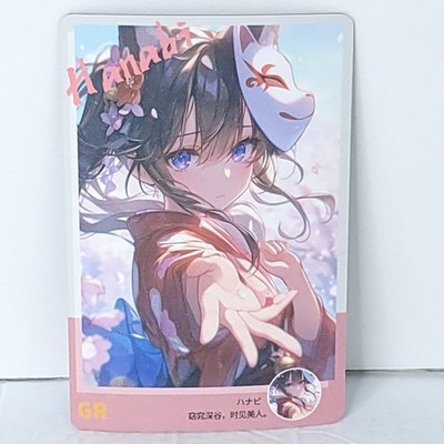 Hanabi Neko Premium Waifu Card Anime Girl Art Oversized Board A6