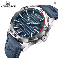 NAVIFORCE GREEN AND BLUE SPORT MEN'S WATCH WATERPROOF STAINLESS STEEL