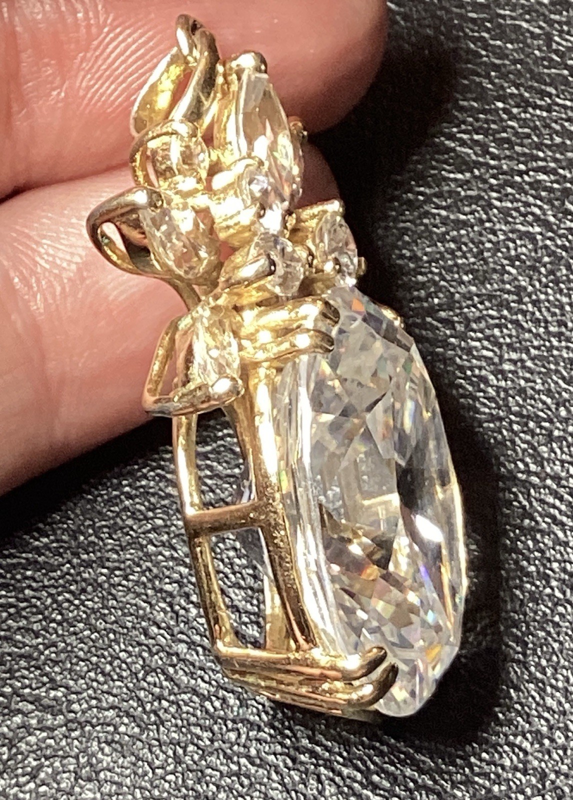 Stunning! Designer Hallmark Signed Large Clear Au… - image 2