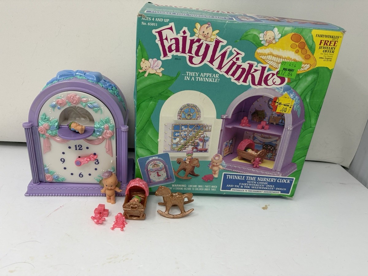 Vintage Fairy Winkles Twinkle Time Nursery Clock~Complete in Box