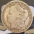 1892-S Morgan Silver Dollar $1 Silver Business Strike 0.9 Fine KM#110