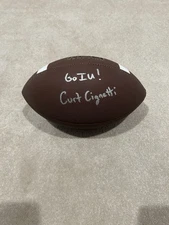 CURT CIGNETTI Signed Autographed INDIANA HOOSIERS RARE Football Ball