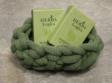  Seifenablage gehäkelt, Seifenkörbchen Seifenschale, oval, Eucalyptus Green