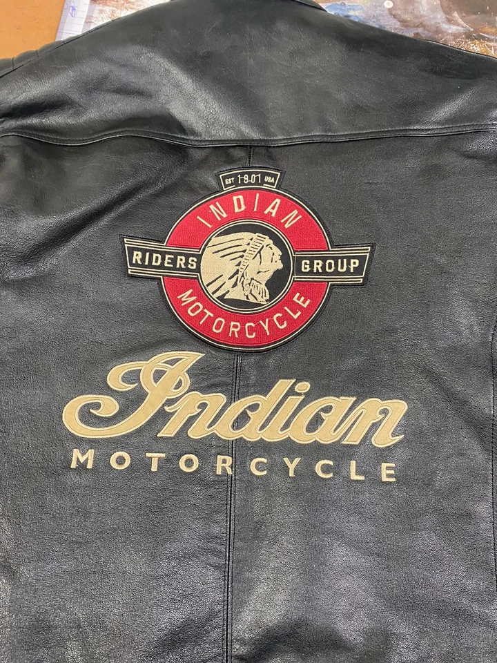 Men’s Indian Black Biker Cowhide Leather Motorcycle Jacket with Faux Fur Lining - Image 3 of 4