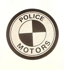 Police Motor 3 Inch Non-reflective Leatherette Sticker Decal