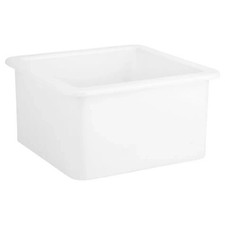 Signature Hardware Derin 18 Square Undermount Fireclay Prep Sink White