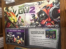2016 Plants Vs Zombies GW2 Gamestop Store Display Promo Poster Pre-Order 36x26