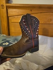 Ariat Kid's Quickdraw VentTEK American Flag Western Boots SZ 2