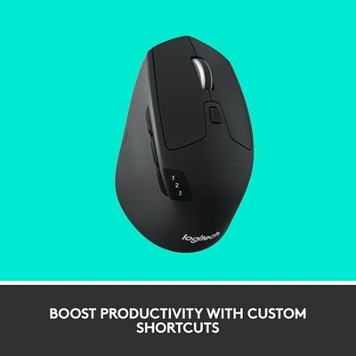 GRAY - LOGITECH M720 TRIATHLON MULTI-DEVICE WIRELESS MOUSE, BLUETOOTH, USB
