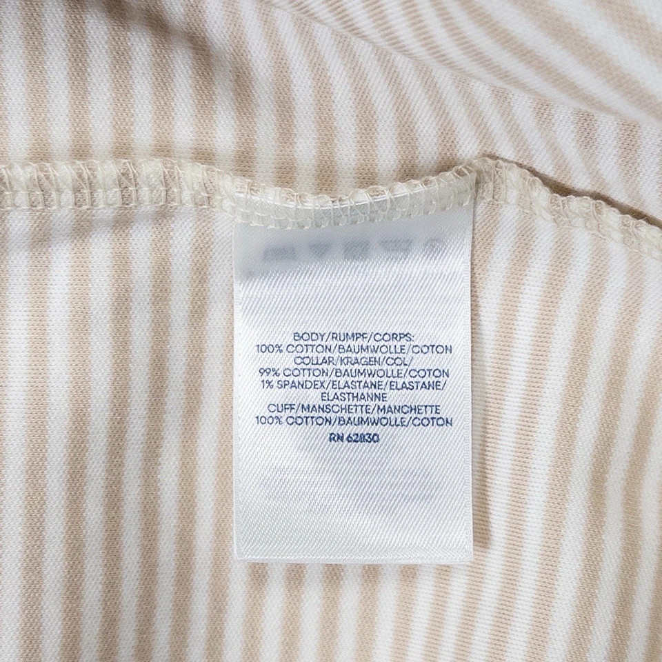 Lands End Polo Shirt Mens 3XL Stripe Long Sleeve Traditional Fit Casual Golf - Image 3 of 4