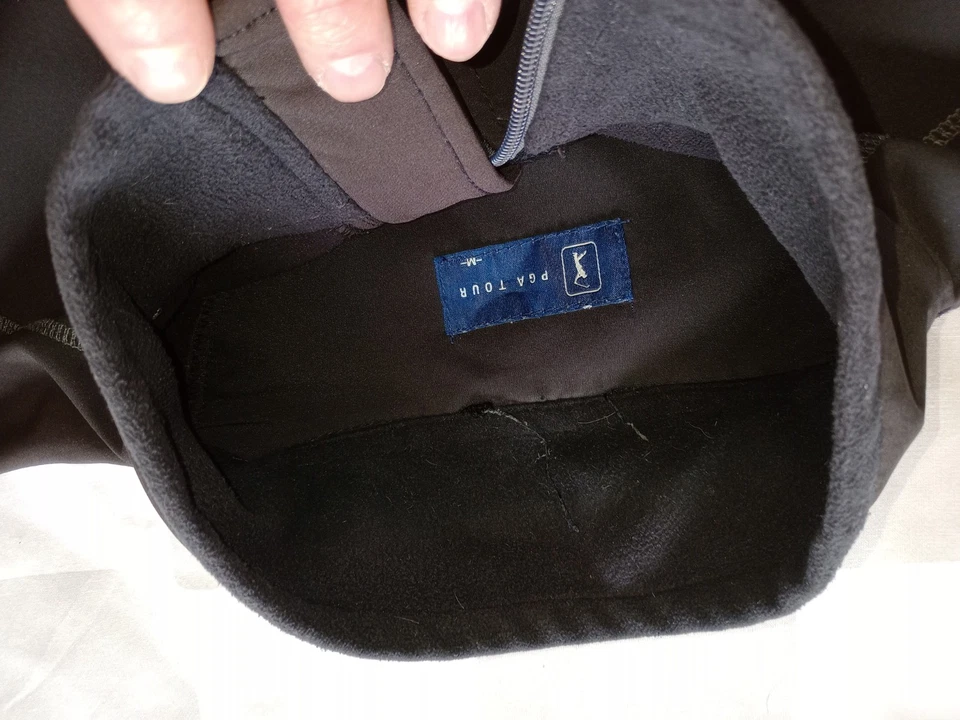 Chaqueta de neopreno PGA Tour para hombre M negra gris bolsillos con cremallera material elástico Foto 2 de 4