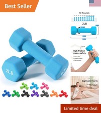Weights Dumbbells 10 Colors Options Compatible with Set of 2 Neoprene Dumbbel...