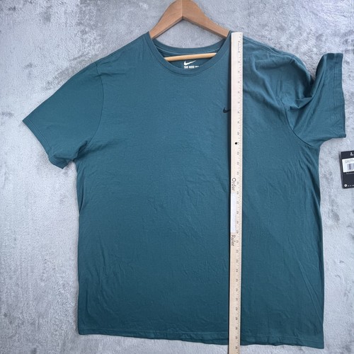 Nike Shirt Uomo 2XL Sport Teal FT Petto Swoosh Taglio Atletico T-shirt Nuova con etichette Gym Warlout - Foto 5 di 9