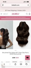 Lullabellz Clip Claw Brushed Out Pony 16 Inch - Chocolate Brown Hair Extensions
