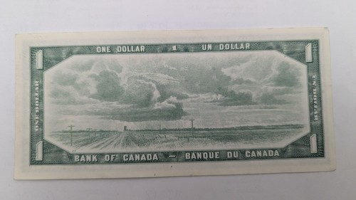 1954 Bank of Canada $1 1 Dollar Bill Prefix IM Serial 3535247 - Picture 2 of 4