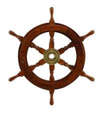 18 Large Boat Ship Wooden Steering Wheel Nautical Wall Decor New Gift
