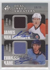 2009 SP Game Used Edition 10/15 James van Riemsdyk Evander Kane #DIS-RK Auto 2l5