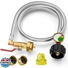 NUPICK Propane Refill Adapter for 1 Lb.Tanks，3FT Propane Refill A