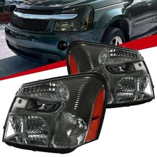 Fits 05-09 Chevy Equinox Smoke Headlights Headlamps Left Right Pair