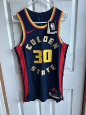 NWT $200 Nike Golden State Warriors Authentic City Jersey Curry FQ4465-419 Sz 40