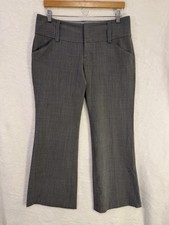 Alice & Olivia Pants Womens 6 Gray Dress Trousers Wide Leg Work Office Business
