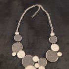 Vintage Silver Tone Statement Necklace — photo 4