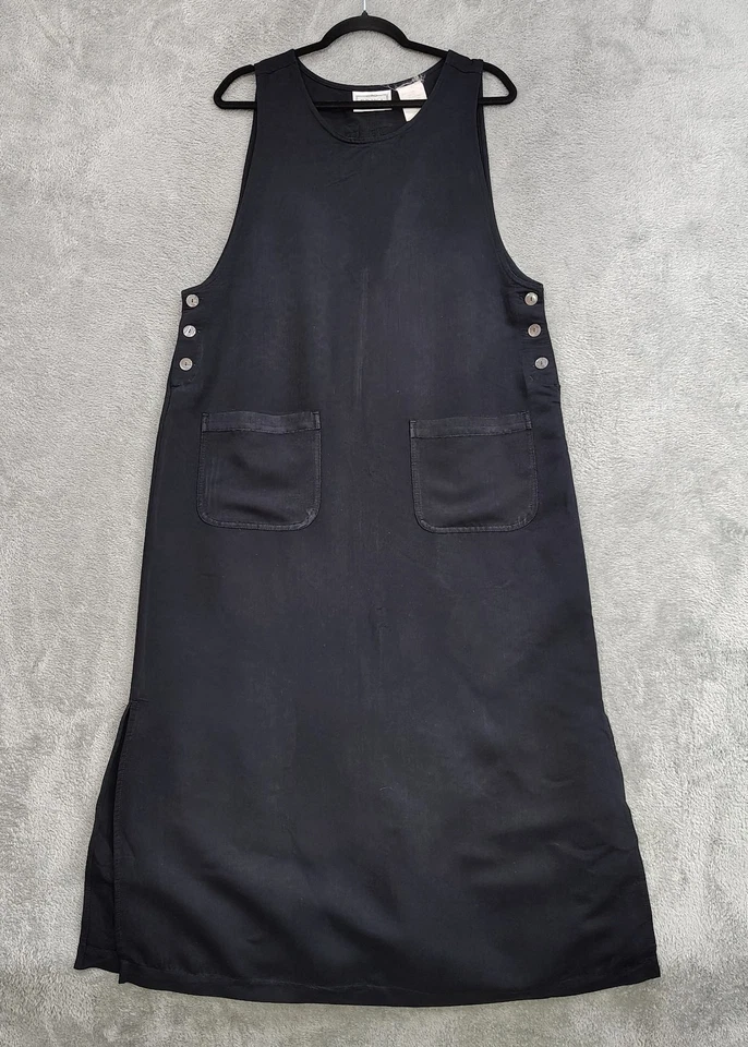 Винтажный 90-х квадратный нейтральный минималистский макси платье без рукавов женщин гранж Lagenlook - Изображение 2 из 4