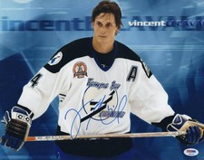VINCENT VINNY LECAVALIER SIGNED AUTOGRAPH 11X14 PHOTO - TAMPA BAY LIGHTNING, PSA