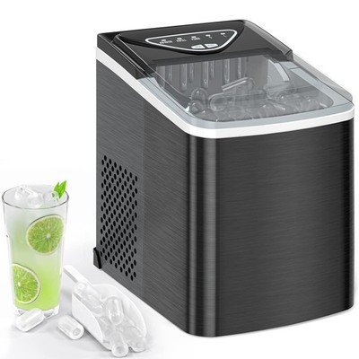 Ice Makers Countertop, Compact Counter Machine, Self Cleaning, 26L/24H, 9 Ice...