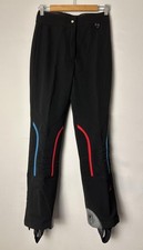 VINTAGE Obermeyer Pants Womens 12 Black Aspen Stirrup Ski Snow Wool Blend 90s