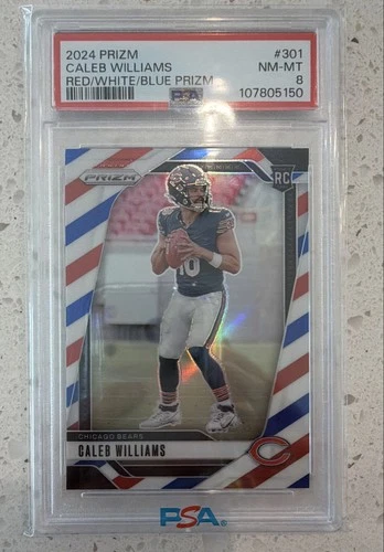 2024 Panini Prizm - Rookies Caleb Williams #301 Red White & Blue Prizm (RC)