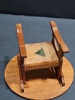 VINTAGE DOLLHOUSE MINIATURE WOOD DINING ROOM TABLE OPENING 3.5” TOP DIAMETER — photo 6