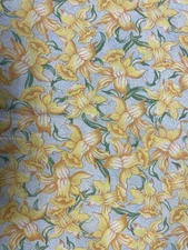 Spring Daffodil Fabric Flowers Easter Floral Oakhurst Textiles Cotton 2 Yd