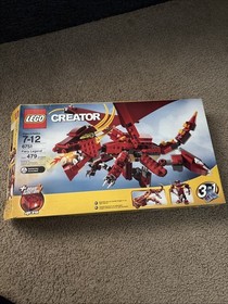 Lego Creator 3 In 1 Fiery Legend 6751 99% Complete With Box And Instructions