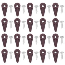 Reusable Brown Glass Retainer Clips ABS Cabinet Mirror Door Holder Clamp