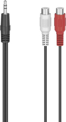 Hama Adapterkabel Klinke 3,5mm M/2 Cinch F 010 Meter schwarz (Hama 00205185 lydk