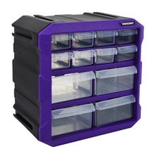 12 Removable Bin Drawers New Small Parts Organizer Tool Box for Storing Hard