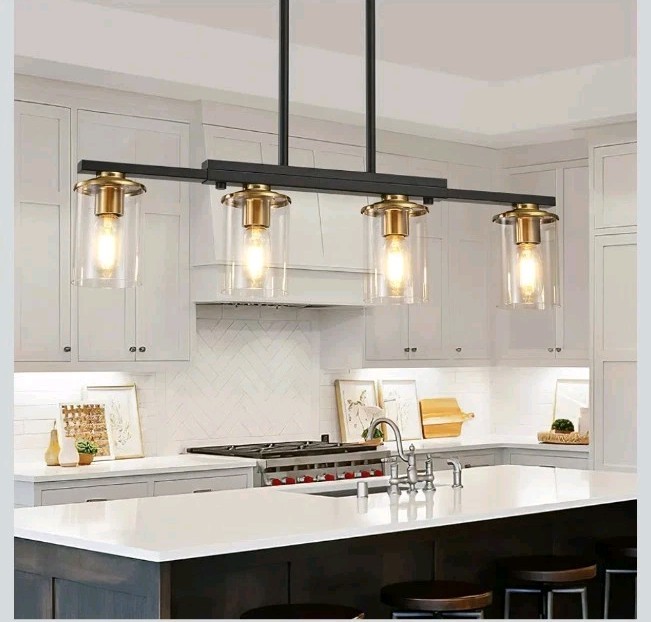 4-Light Kitchen Island Lighting,Dining Room Lights Modern Farmhouse...