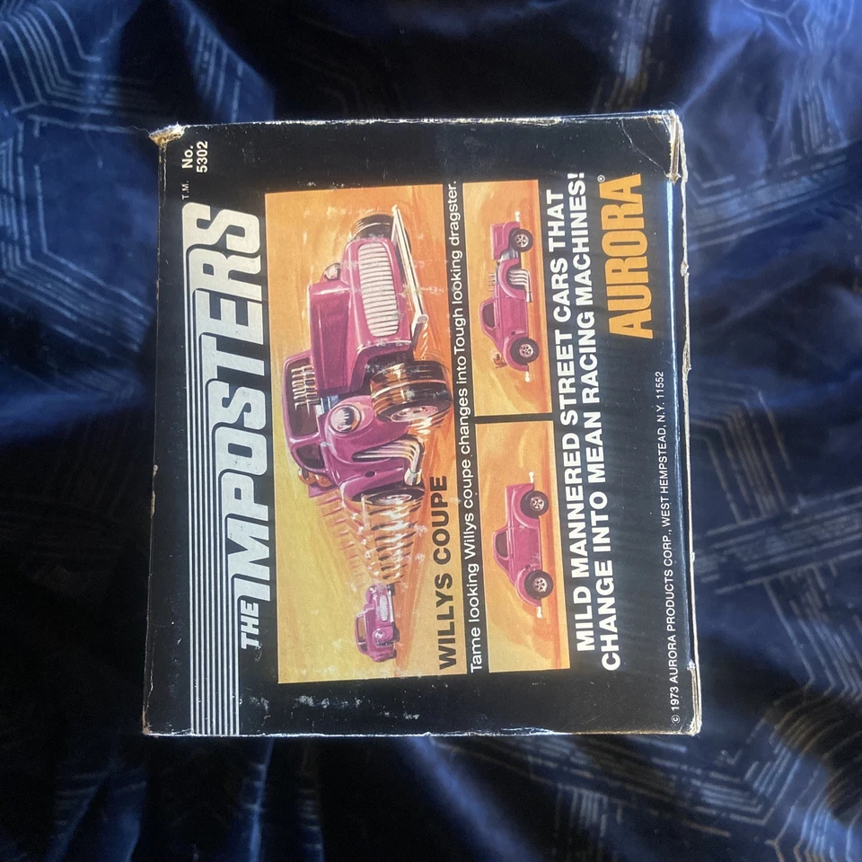 1972 Aurora The Imposters Willys Coupe Box Inside Cardboard Instructions NO Car - Image 4 of 4