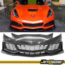 Fits 14-19 Chevy Corvette C7 ZR1 Style Front Bumper Cover Conversion W/ Lip PP