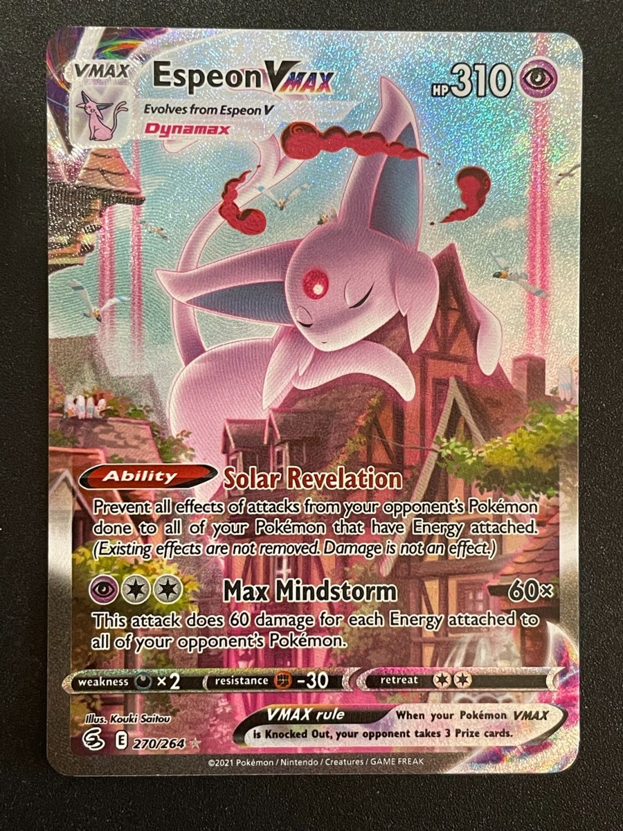 Espeon VMAX 270/264 Alt Art Secret Rare Pokémon Fusion Strike - NM