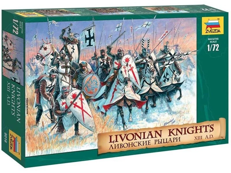 ZVEZDA Zvezda 8016 - 1/72 - Chevaliers Livoniens - guerriers du Moyen-Age