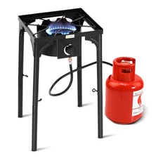 Portable Propane 100,000-BTU Single Burner Outdoor Camp Stove w Adjustable Legs