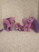 2 My Little Pony TWILIGHT SPARKLE 2016 6” Alicorn Horse & G4 3" Twilight Sparkle