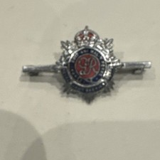 WWII RASC Royal Army Service Corps Sweetheart Brooch Chrome & Enamel 41 x 25 mm
