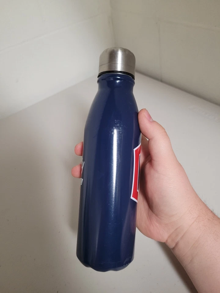 Cleveland Guardians SGA Metal Water Bottle With Cap Blue Bally Sports--Look - Image 4 of 4