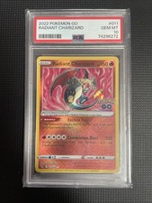 Pokémon TCG Radiant Charizard Pokemon Go 011/078 Holo Radiant Rare PSA. 10