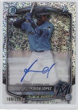 2025 Bowman Chrome Prospect Speckle Refractor 169/299 Fabian Lopez Auto 1pe9