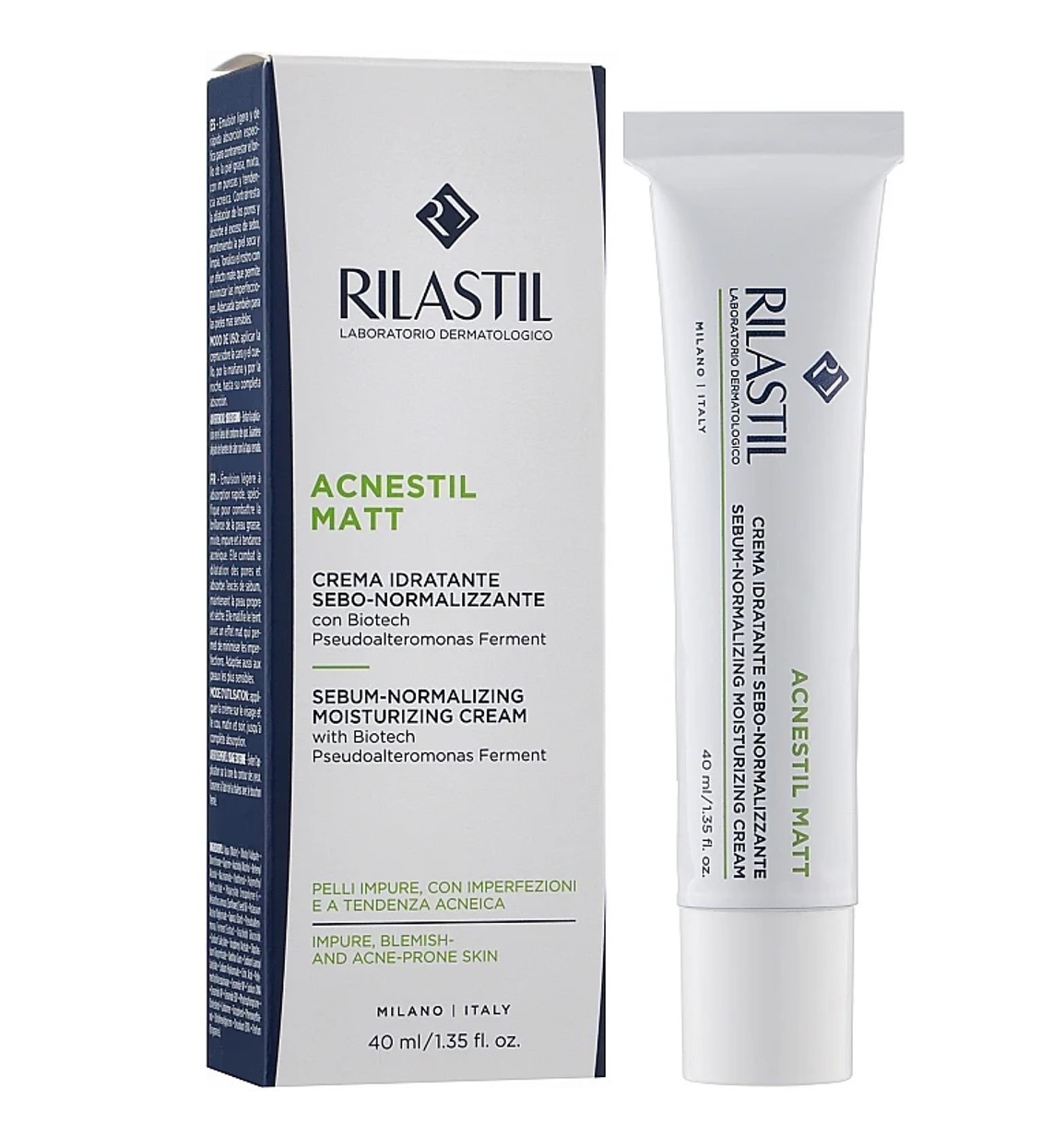 RILASTIL ACNESTIL Matt Crema Matificante 40ML Acne Imperfezioni Blemish Acne